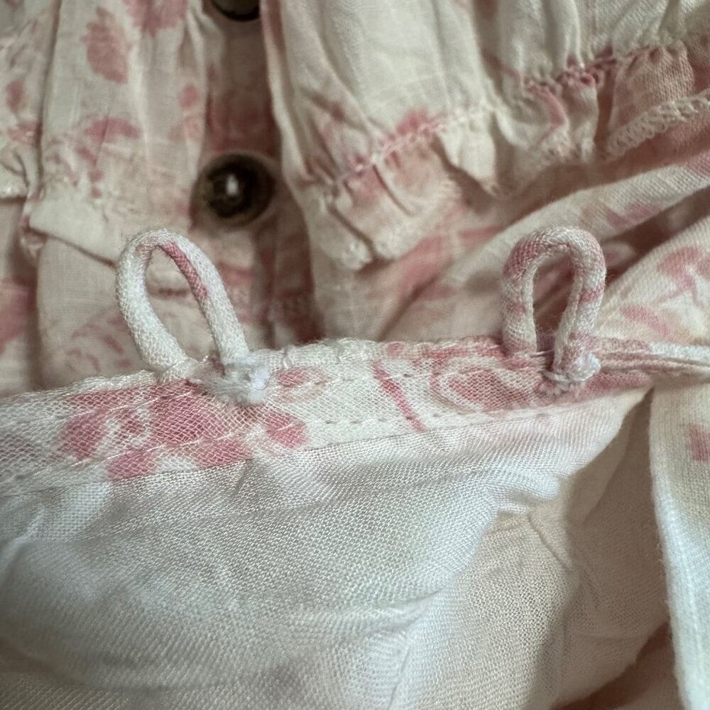 Free People NEW Pappiet Midi Dress Ivory Pink Med Floral Boho READ Cottagecore - Picture 9 of 15